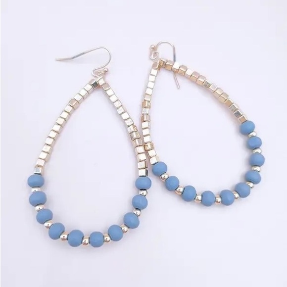 Beaded Fashion Earrings | Available in Pink, Gray or Mint - Picture 5 of 6